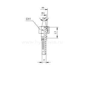 DKO-S Interlock внутренняя резьба - накидная гайка - конус 24° - ISO 8434-1 (DIN 2353)