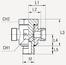 Т-образный метрика, уплотнение тип Е