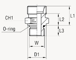 Прямой UNF, уплотнение тип A