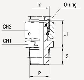 Прямой NPT, уплотнение тип С