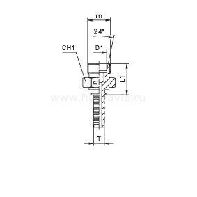 DKO-L/DKO-S наружная резьба - конус 24° - ISO 8434-1 (DIN 2353)