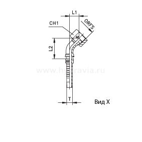 ORFS Interlock внутренняя резьба угол 45° предварительно обжатая гайка/накидная гайка - ISO 8434-3 (SAE J1453)