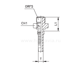 ORFS Interlock наружная резьба ISO 8434-3 (SAE J1453)