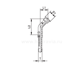 Фланец Interlock SAE код 61 угол 45°