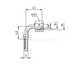 DKOL/DKOS внутренняя резьба угол 90° накидная гайка - конус 24° с O-RING - ISO 8434-1 (DIN 2353)