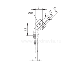 DKO-S Interlock внутренняя резьба - накидная гайка - угол 45° - конус 24° - ISO 8434-1 (DIN 2353)