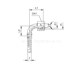 DKO-S Interlock внутренняя резьба - накидная гайка - угол 90° - конус 24° - ISO 8434-1 (DIN 2353)