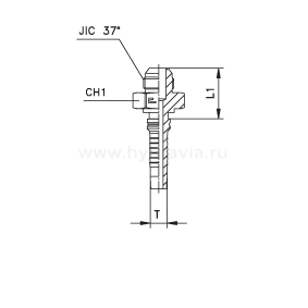 JIC Interlock наружная резьба - конус 74° - ISO 8434-2 (SAE J514)